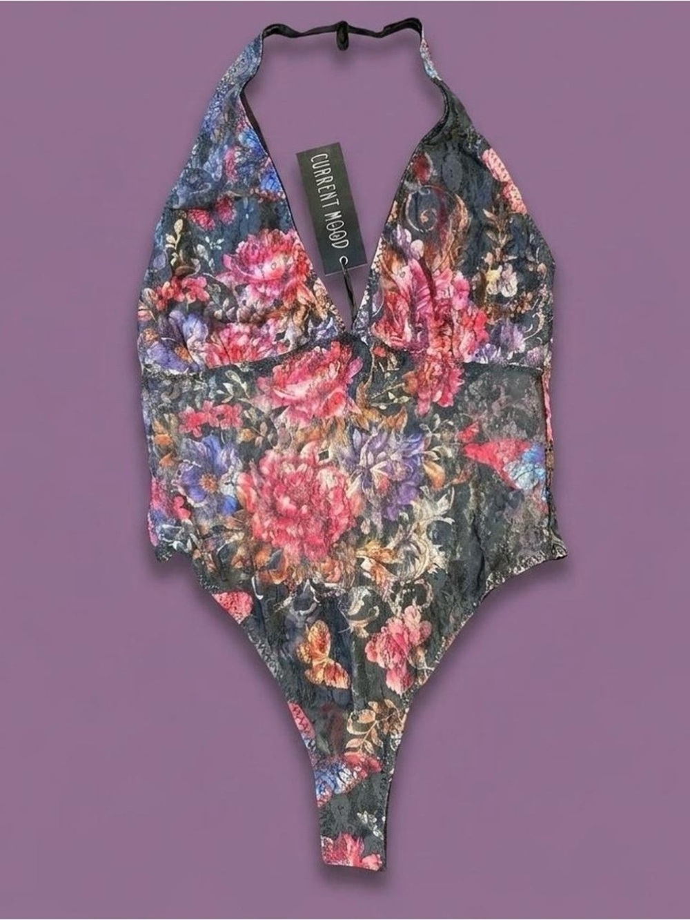 Dolls Kill x Current Mood - Floral Imagination Lace Bodysuit